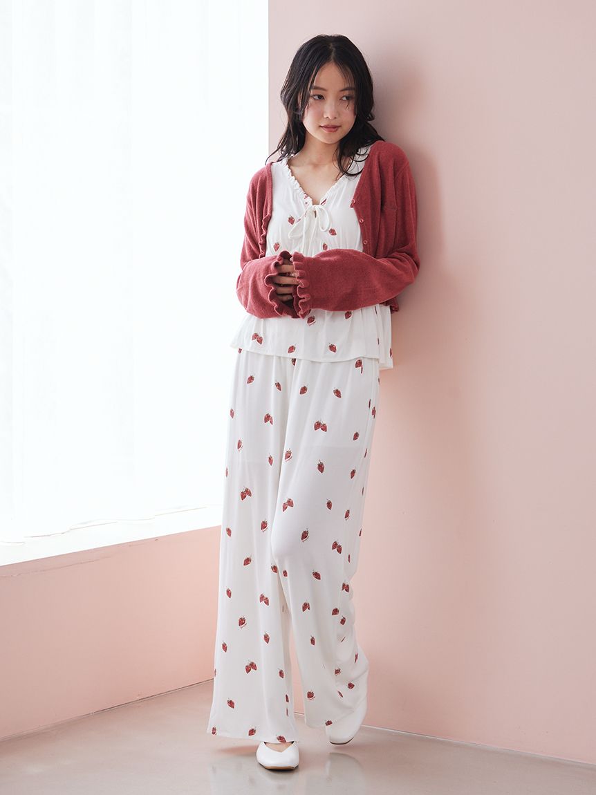 ストロベリー柄ロングパンツ(ロングパンツ)｜ルームウェア・パジャマ
