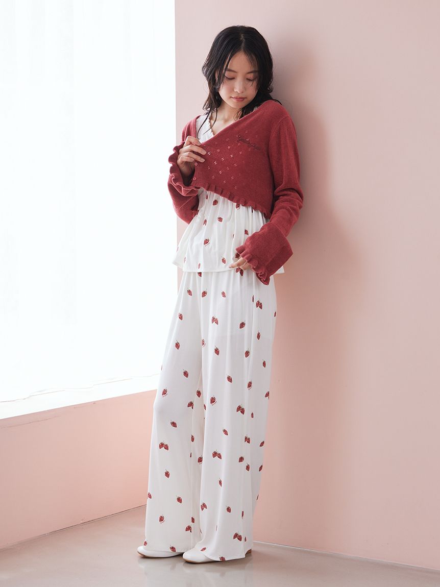 ストロベリー柄ロングパンツ(ロングパンツ)｜ルームウェア・パジャマ