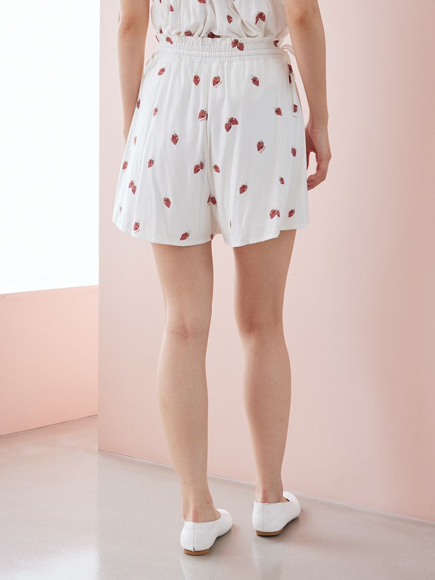 ストロベリー柄ショートパンツ(ショートパンツ)｜ルームウェア