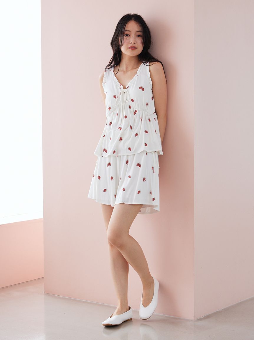 ストロベリー柄ショートパンツ(ショートパンツ)｜ルームウェア