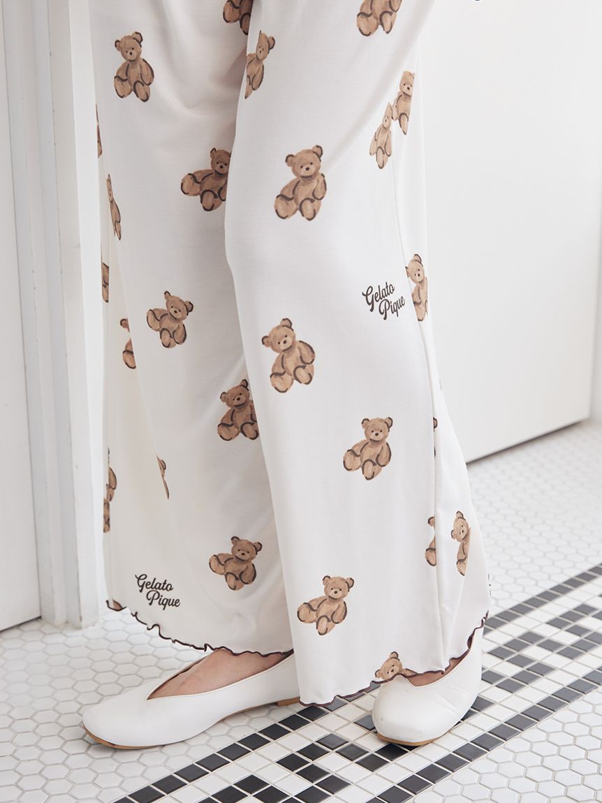 ベア柄ロングパンツ(ロングパンツ)｜ルームウェア・パジャマ通販の