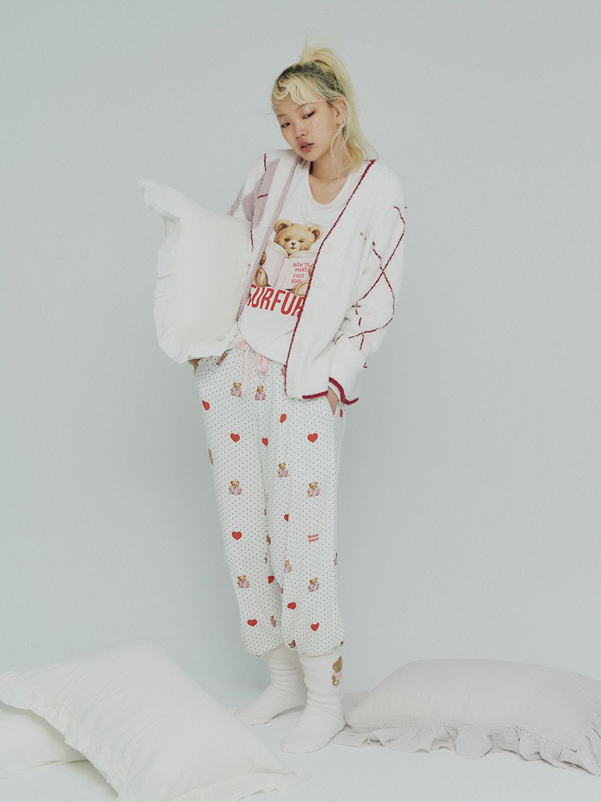 FURFUR×gelato pique】ベアハートプリントロングパンツ(ロングパンツ