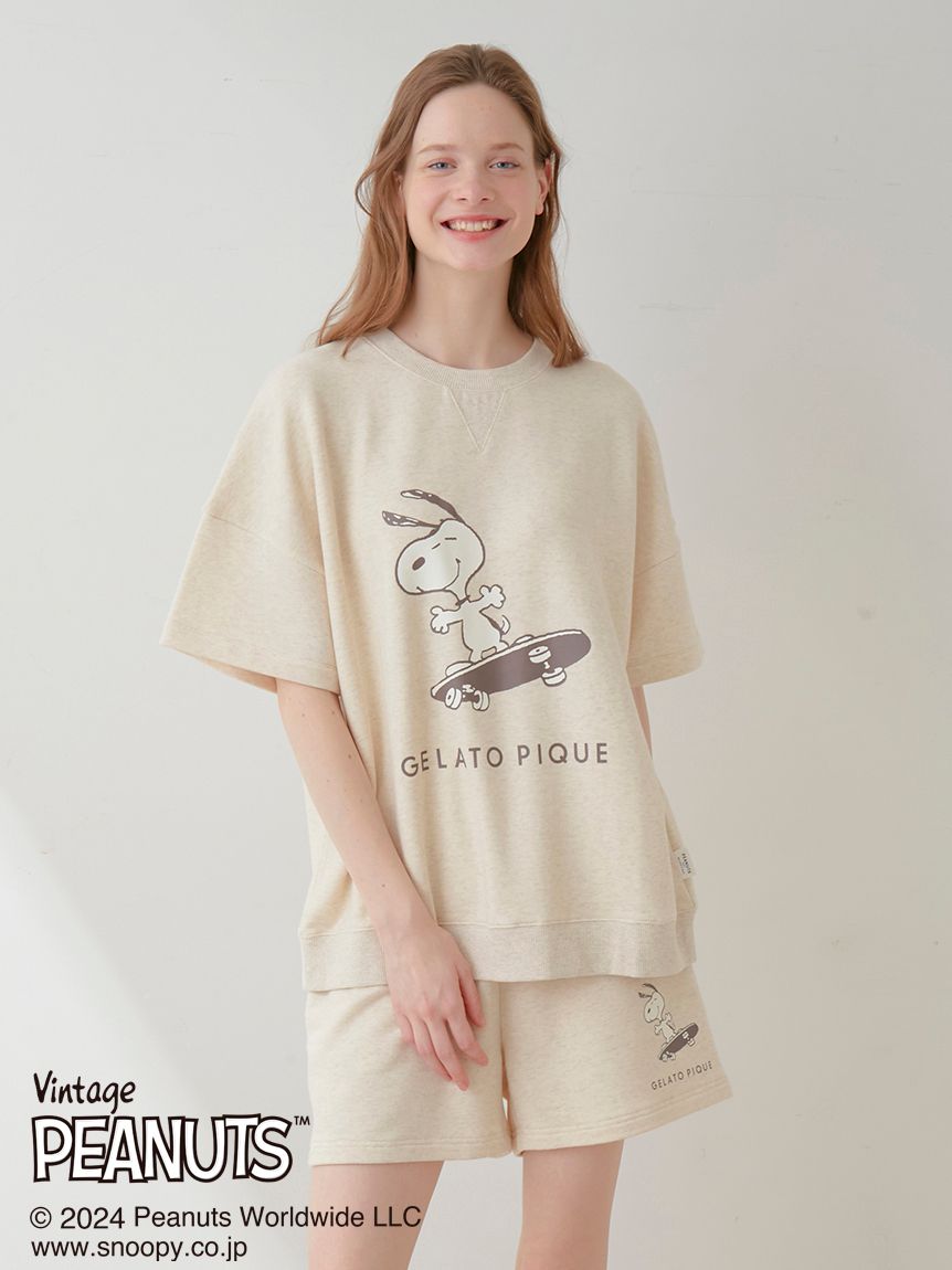 PEANUTS】裏毛ワンポイントプルオーバー(カットソー・Tシャツ)｜ルーム 