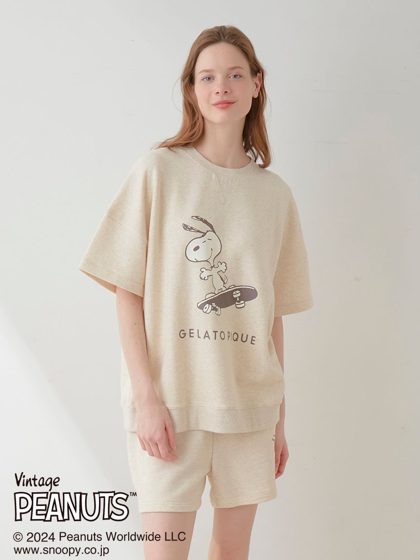 PEANUTS】裏毛ワンポイントプルオーバー(カットソー・Tシャツ)｜ルーム 