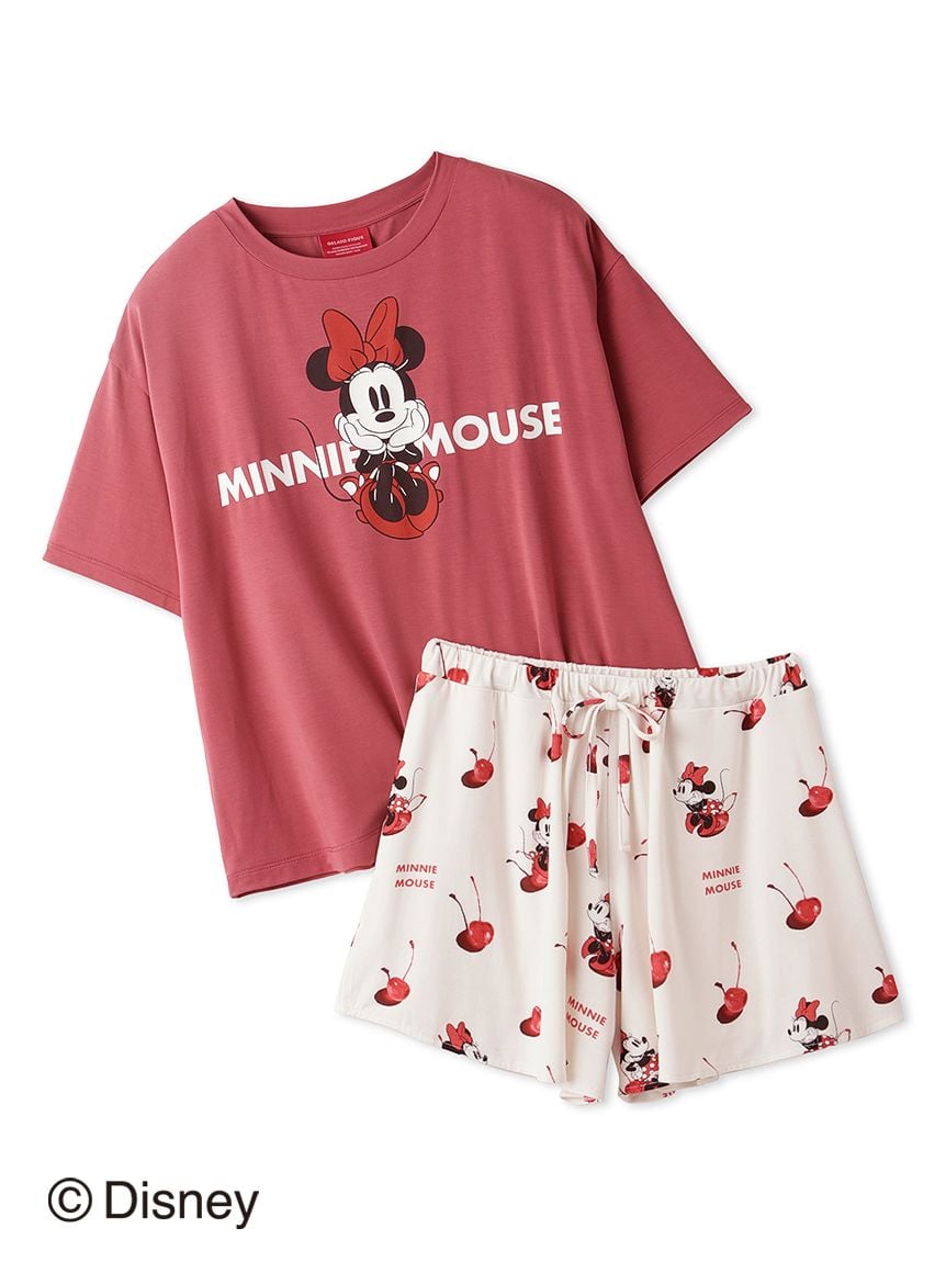販路限定商品】 Minnie/ワンポイントTシャツ＆ショートパンツセット 