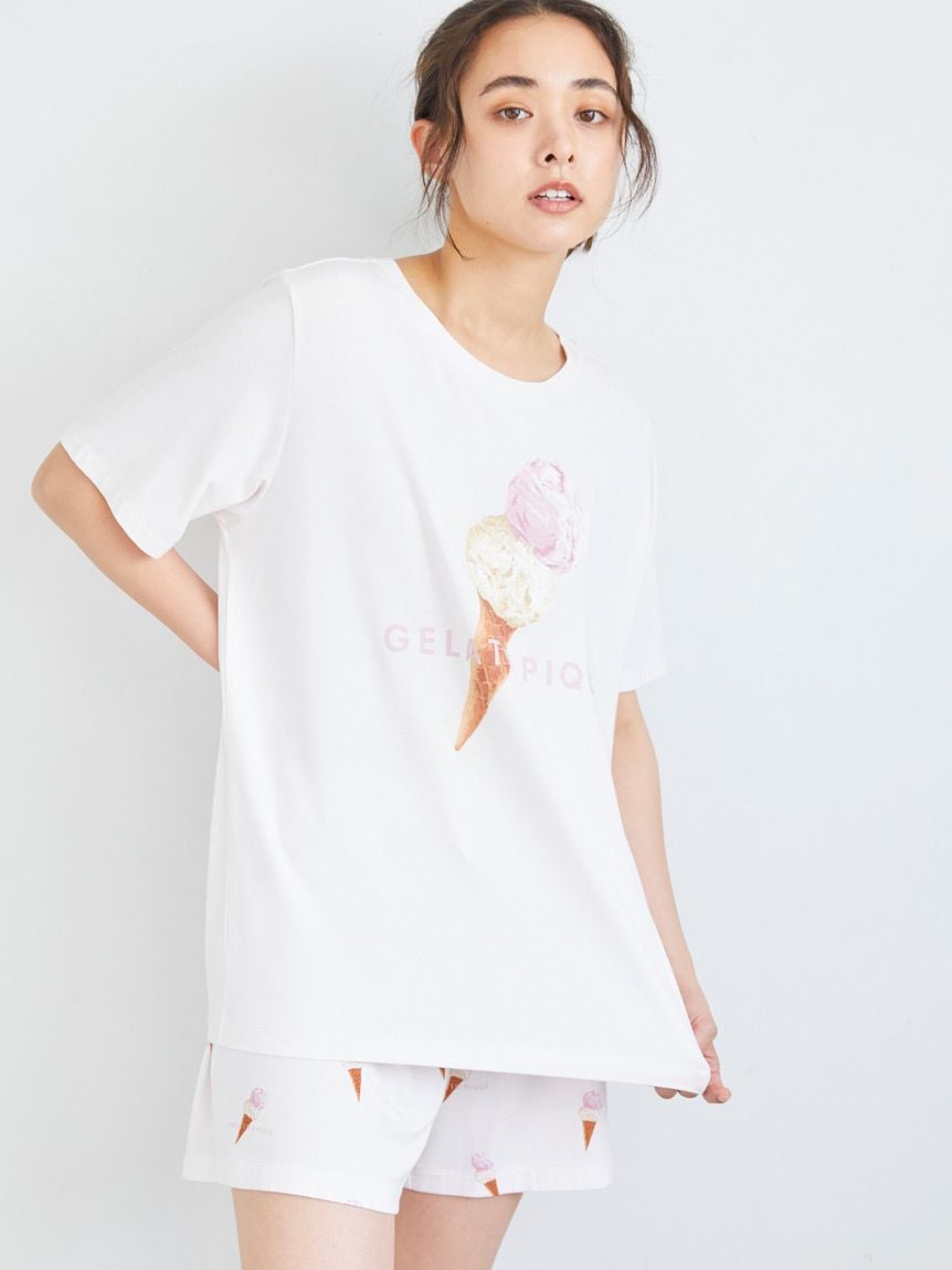 アイスクリーム柄 tシャツ レディース