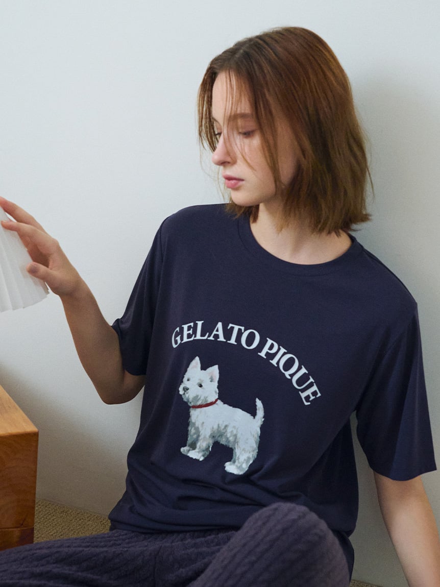 ウエスティワンポイントTシャツ(カットソー・Tシャツ)｜ルームウェア・パジャマ通販のgelatopique（ジェラートピケ）公式サイト