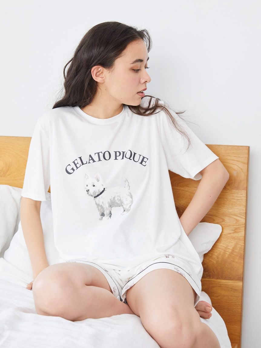 ウエスティワンポイントTシャツ(カットソー・Tシャツ)｜ルームウェア・パジャマ通販のgelatopique（ジェラートピケ）公式サイト