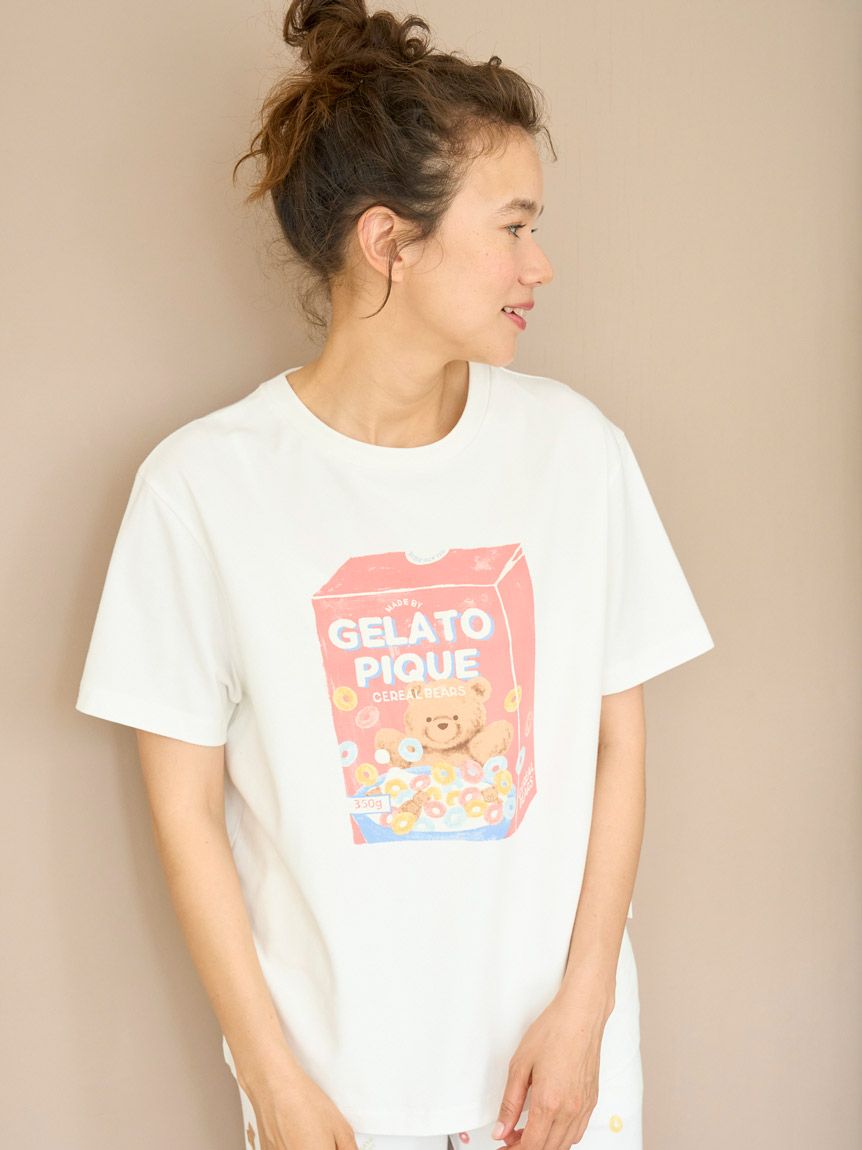 シリアルベアワンポイントTシャツ(カットソー・Tシャツ)｜ルームウェア・パジャマ通販のgelatopique（ジェラートピケ）公式サイト