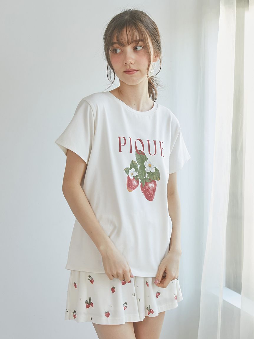 いちごワンポイントTシャツ | PWCT251283