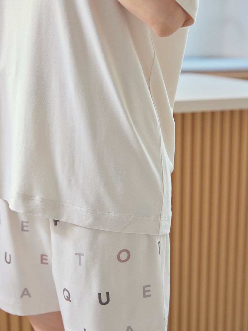 接触冷感】レーヨンロゴワンポイントTシャツ(カットソー・T