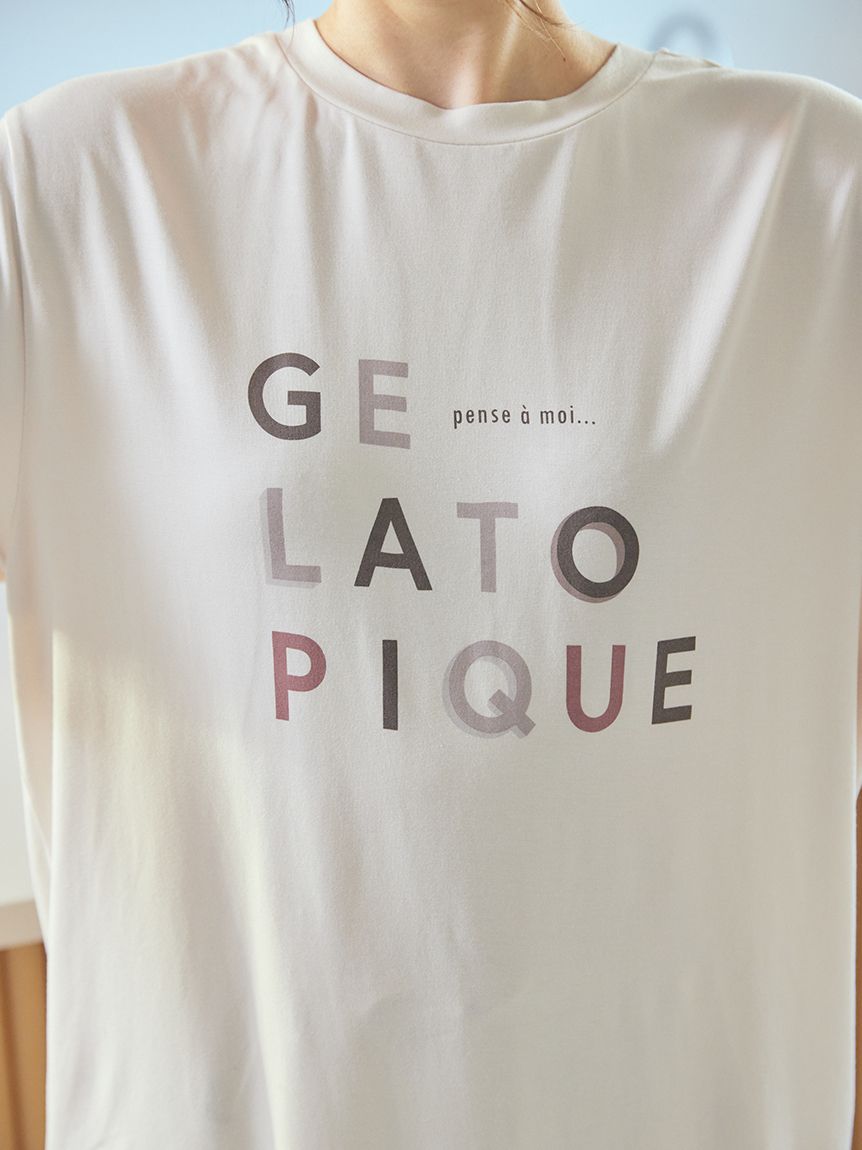 接触冷感】レーヨンロゴワンポイントTシャツ(カットソー・T