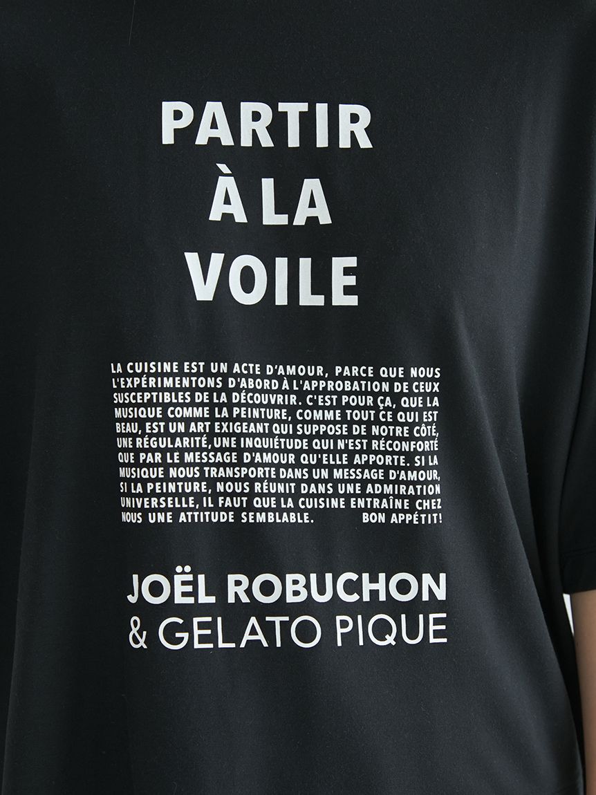 JOEL ROBUCHON】【接触冷感】クロップドワンポイントプル