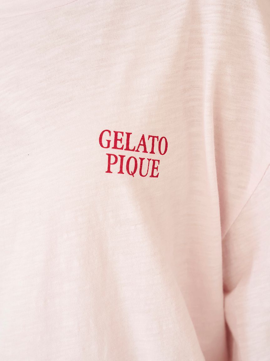 ジェラートピケ【接触冷感】ICEワンポイントビッグTシャツ　ブルー ジェラートピケ gelato pique 【COOL COLLECTION】【接触冷感