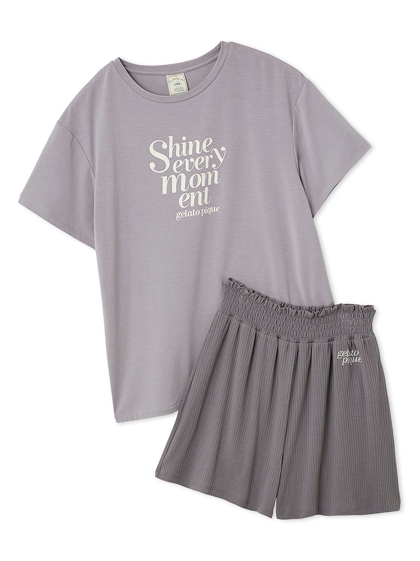 gelato pique】接触冷感プリントTシャツ＆ショートパンツセット