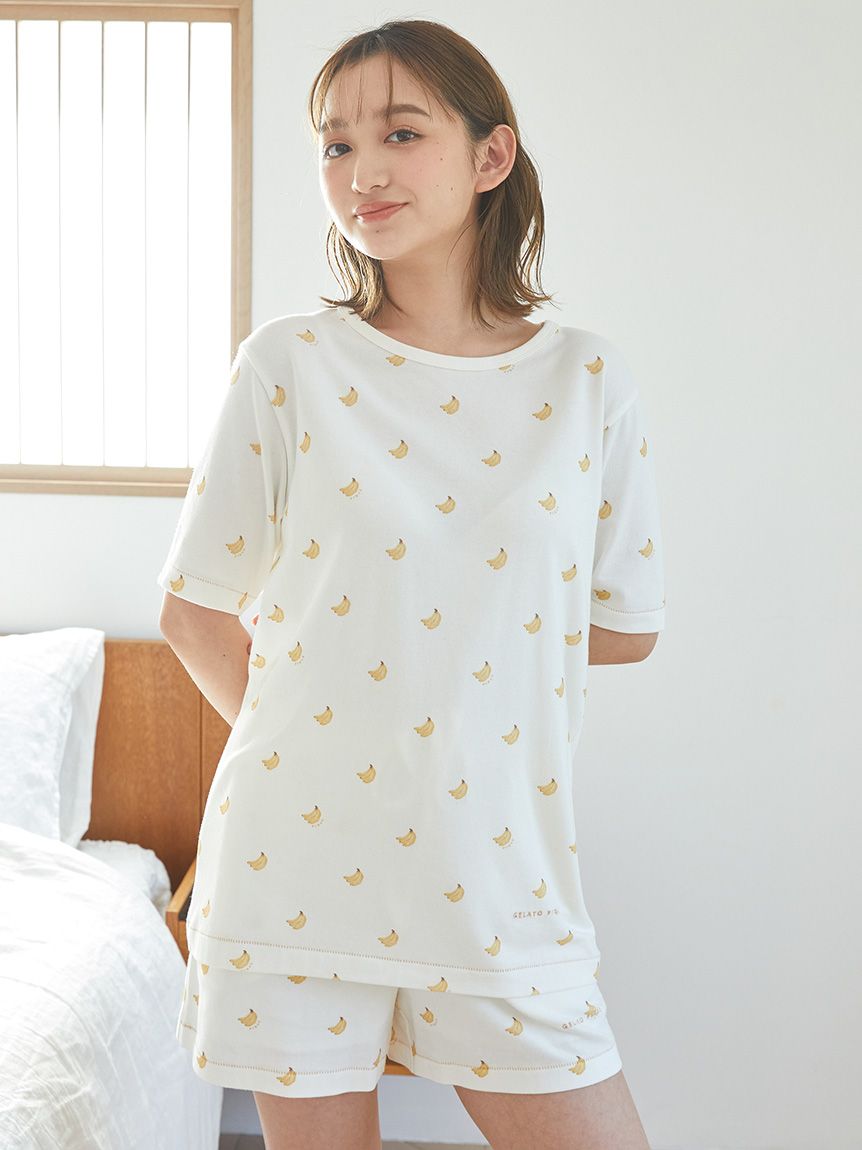 gelato pique ジェラート ピケ フルーツ柄 Tシャツ パンツ　バナナ gelato pique ジェラート ピケ フルーツ柄 Tシャツ パンツ
