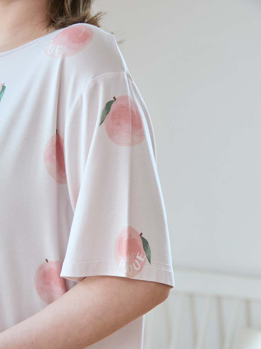 接触冷感】フルーツ柄Tシャツ(カットソー・Tシャツ)｜ルーム