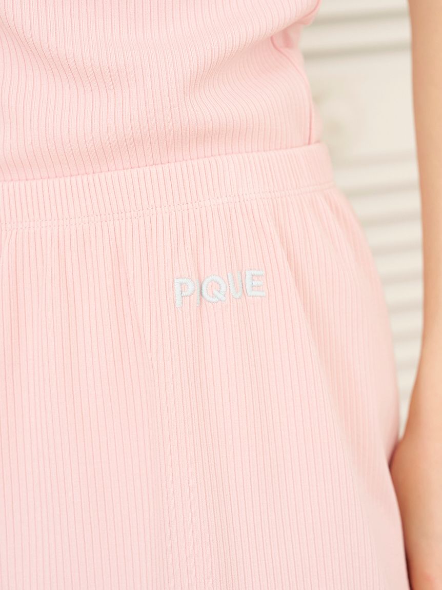 大人気!! gelato pique フリル タンクトップ&ショートパンツ SET リブタンクトップ&ショートパンツセット(ショートパンツ