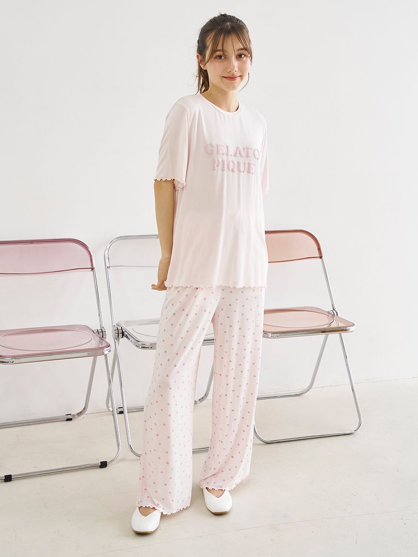【ま】ジェラートピケ❤︎ロゴ半袖Tシャツ&ロングパンツ WILDSIDE】【UNISEX】ジェラートロングパンツ（ロングパンツ