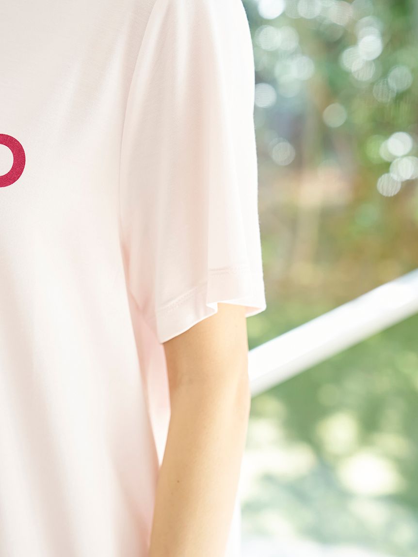 接触冷感】COOLレーヨンロゴTシャツ(カットソー・Tシャツ