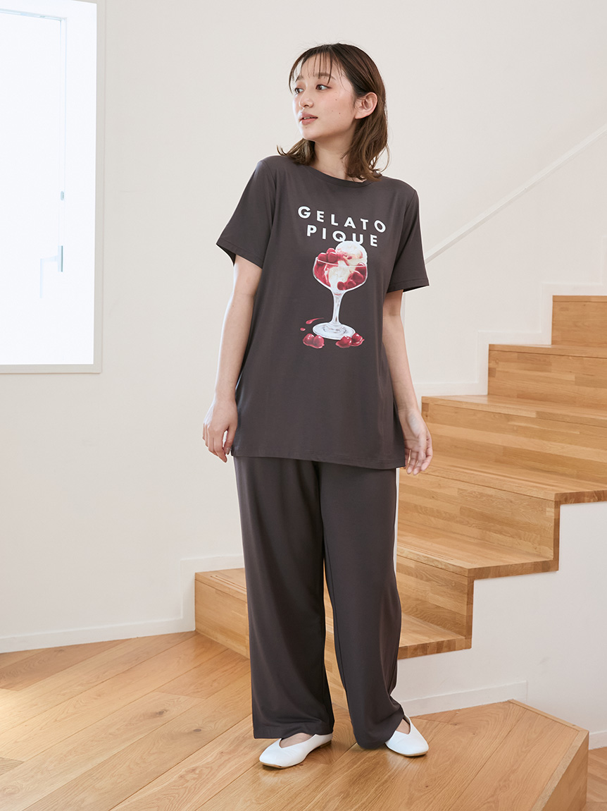 接触冷感】COOLレーヨンデザートロゴTシャツ(カットソー・T