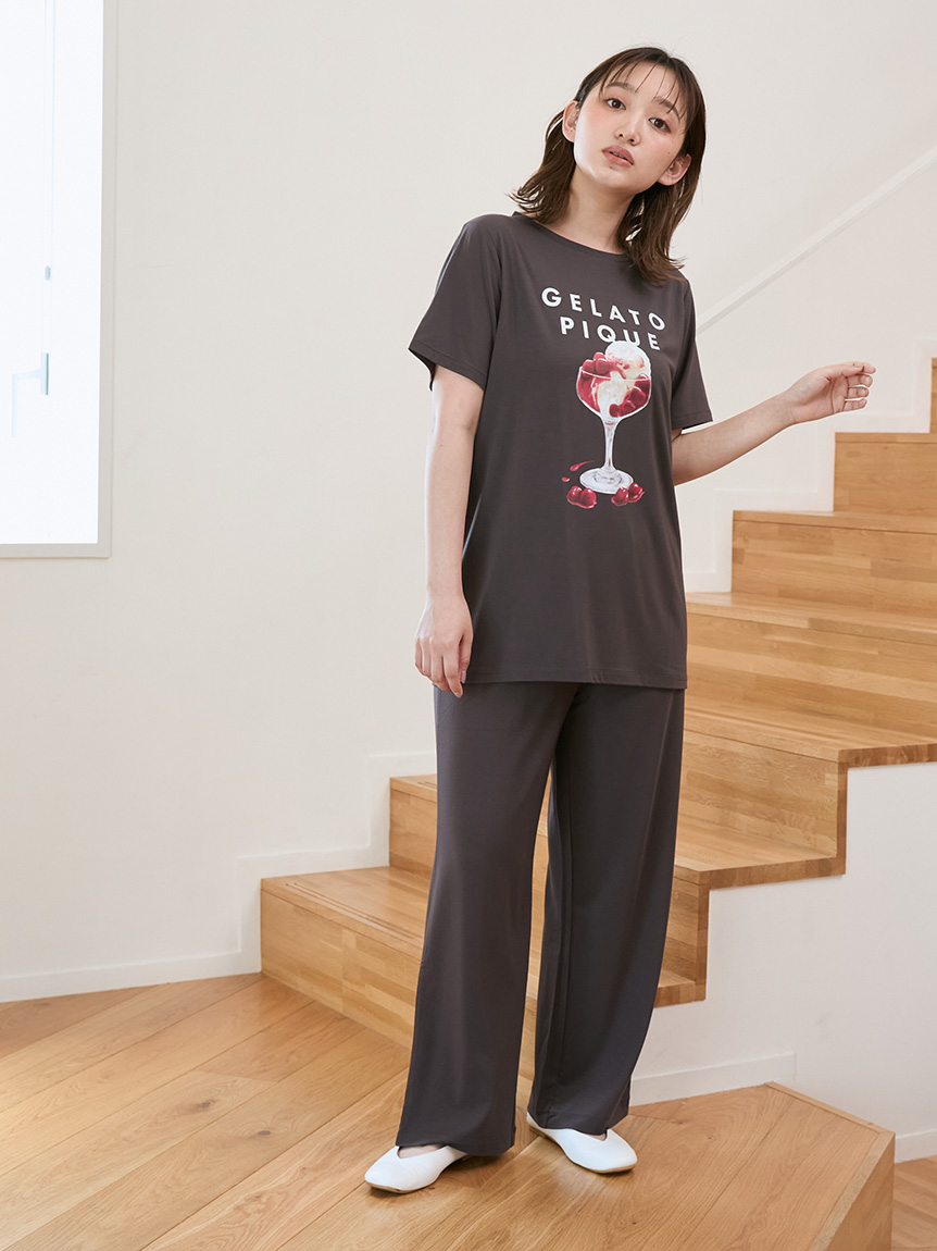 接触冷感】COOLレーヨンデザートロゴTシャツ(カットソー・T