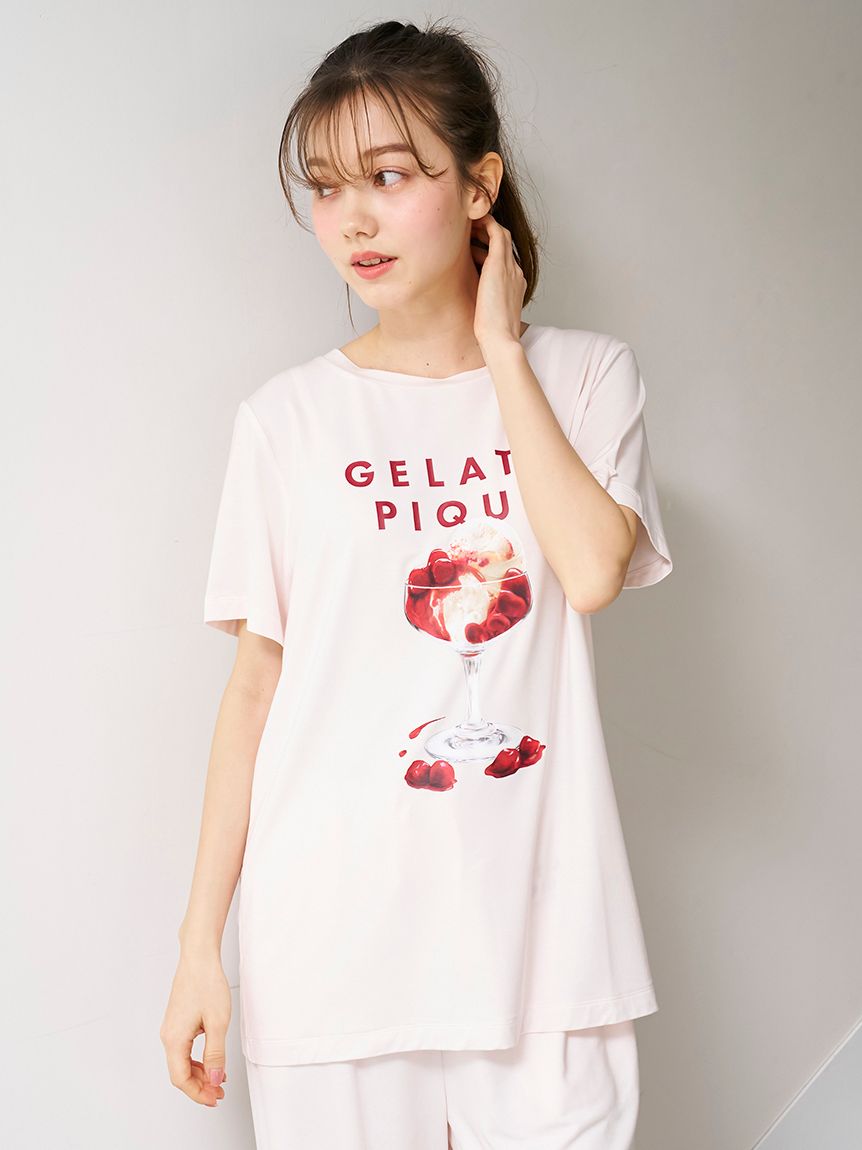 接触冷感】COOLレーヨンデザートロゴTシャツ(カットソー・T