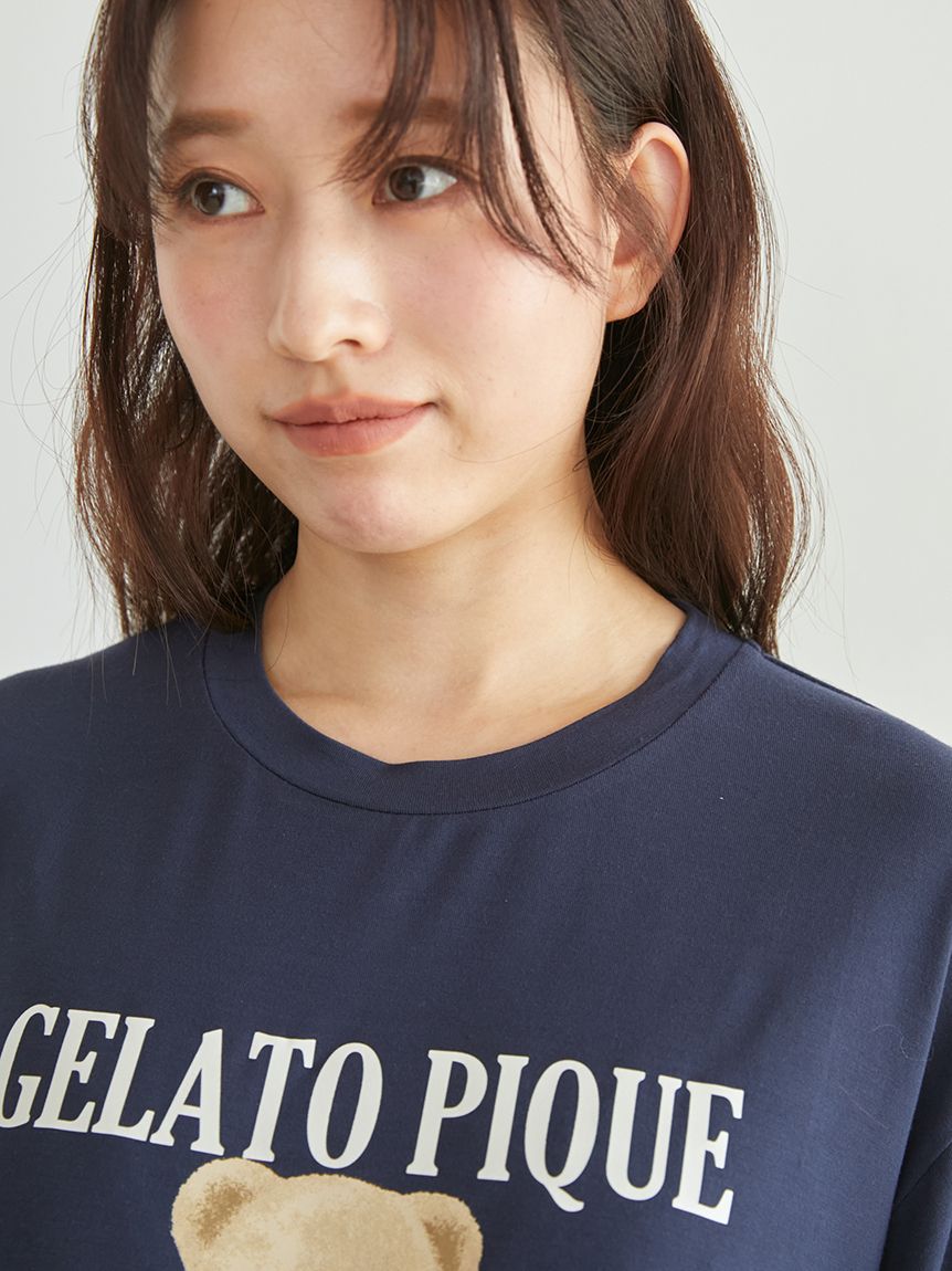 ONLINE限定】【接触冷感】ベアワンポイントTシャツ&ストライプ