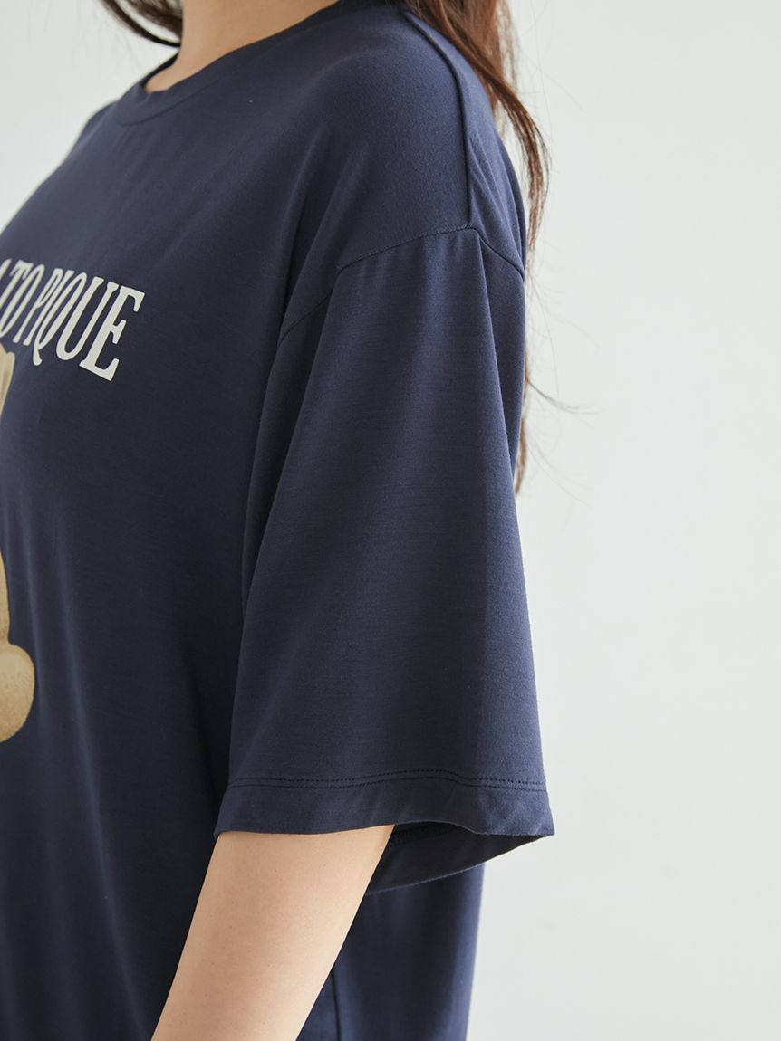 ONLINE限定】【接触冷感】ベアワンポイントTシャツ&ストライプ