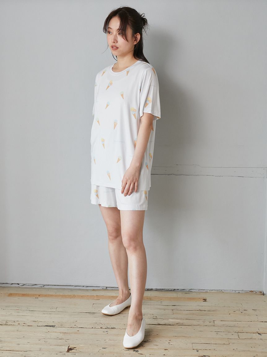 ラッピング済み】【接触冷感】プレイフルアイス柄Tシャツ