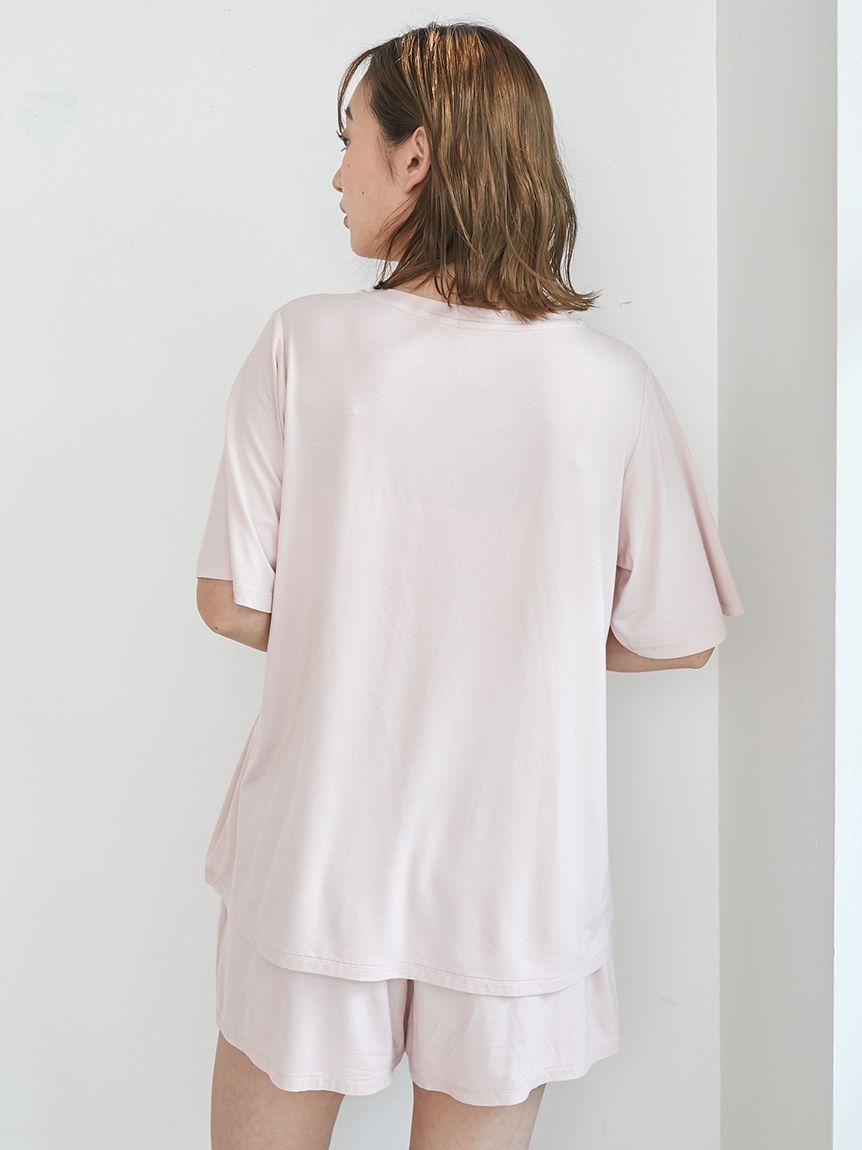ラッピング済み】【接触冷感】レーヨンロゴTシャツ&ショート