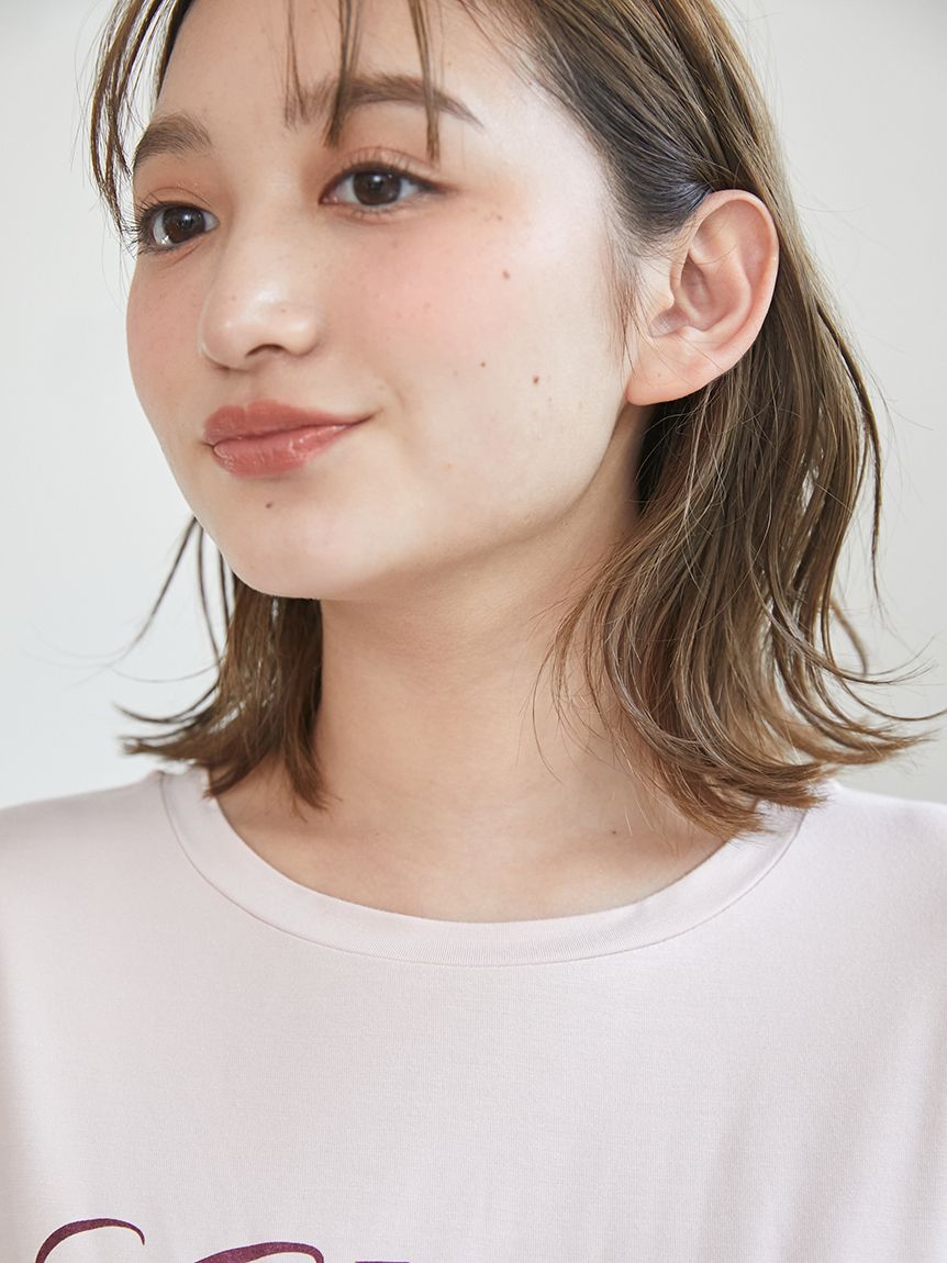 接触冷感】ルージュチェリーレーヨンロゴTシャツ&ロングパンツ上下セット ラッピング済み】【接触冷感】レーヨンロゴTシャツ&ショート
