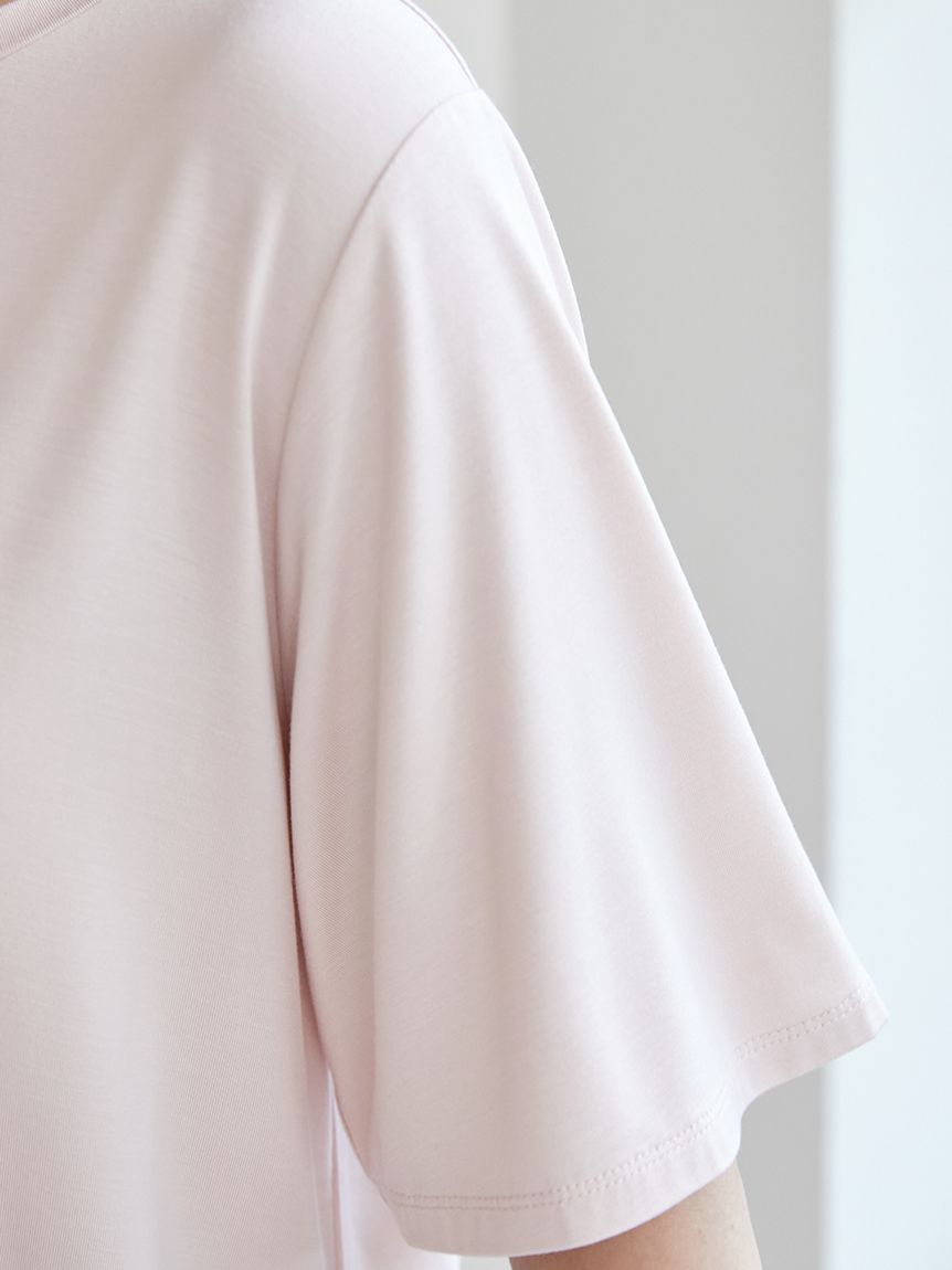 接触冷感】ルージュチェリーレーヨンロゴTシャツ&ロングパンツ上下セット ラッピング済み】【接触冷感】レーヨンロゴTシャツ&ショート