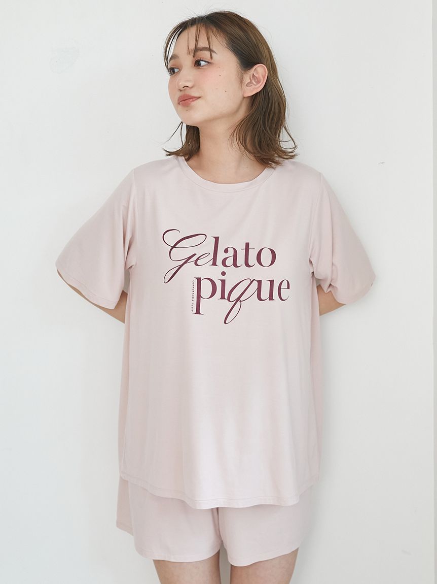 gelato pique ジェラートピケ 接触冷感 COOLレーヨンロゴTシャツ