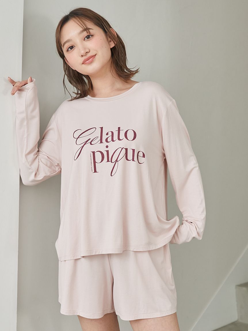 ラッピング済み】【接触冷感】レーヨンロゴTシャツ&ショート