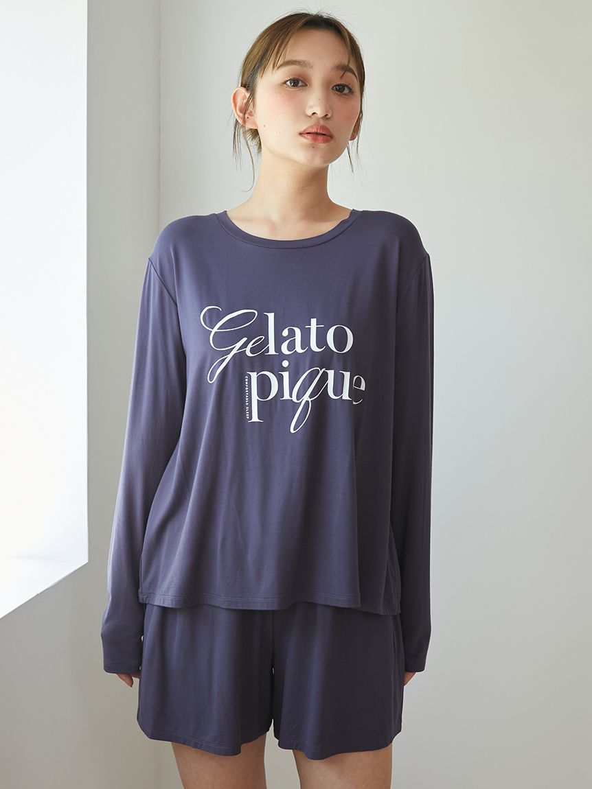 接触冷感】カラフルレーヨンロゴBIGTシャツ＆ショートパンツ
