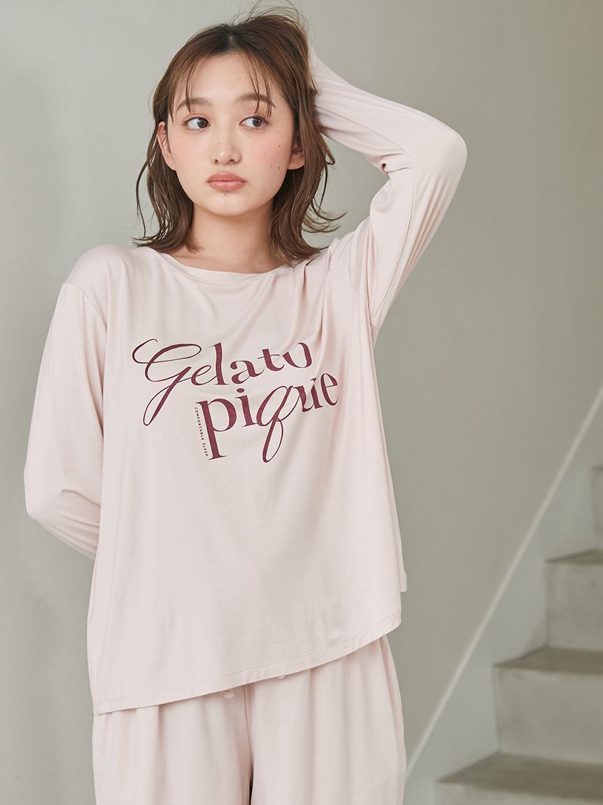 gelato pique｜【接触冷感】レーヨンロゴ8分丈パンツ | Rakuten