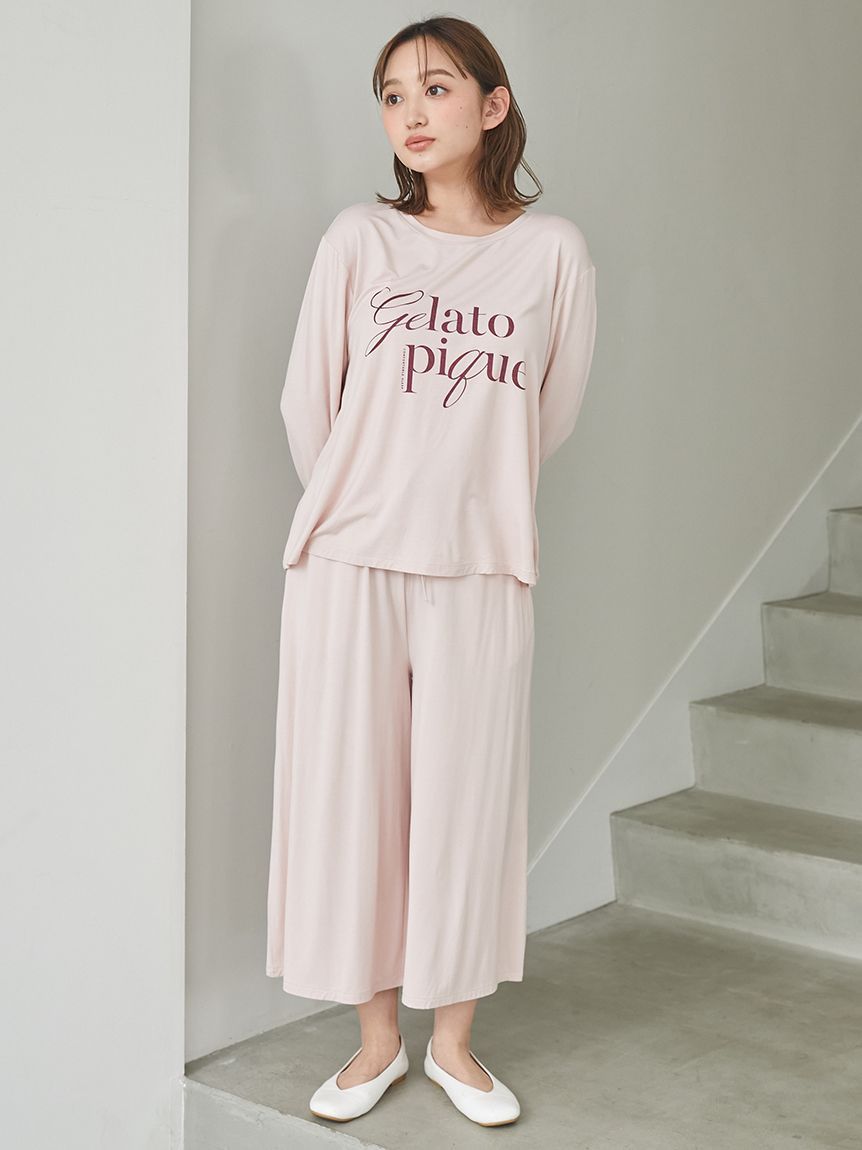 レーヨンロゴロンT&ロングパンツ レーヨンロゴロングパンツ(ロングパンツ)｜ルームウェア
