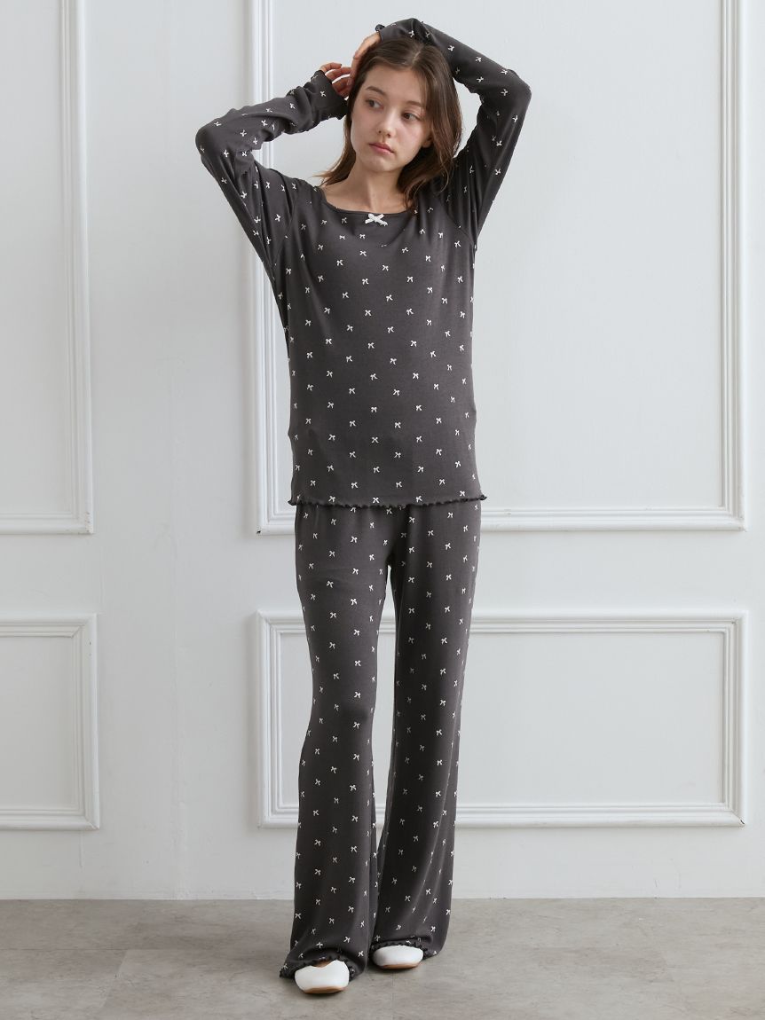 正規品♡レア♡ジェラートピケ♡リボン柄プルオーバー HALLOWEEN】針抜きリボン柄プルオーバー｜gelato pique ジェラート ピケ