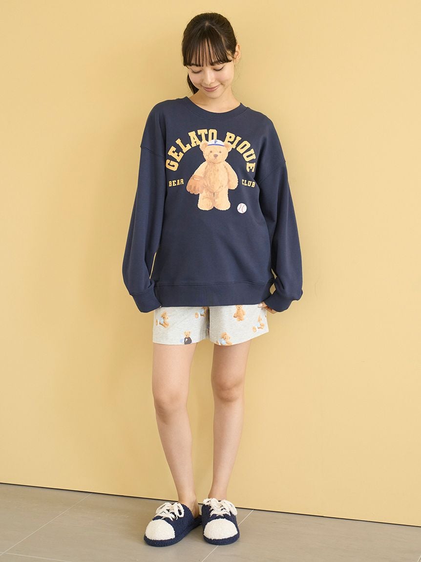 スポーティーベア裏毛プルオーバー(カットソー・Tシャツ