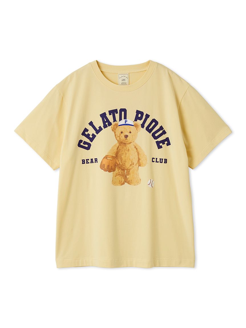 【新品.タグ付き】♡ジェラートピケ♡ベア柄Tシャツワンピース♡ベージュ♡ Amazon | [ジェラート ピケ] PIQUEベア柄Tシャツ PWCT234297