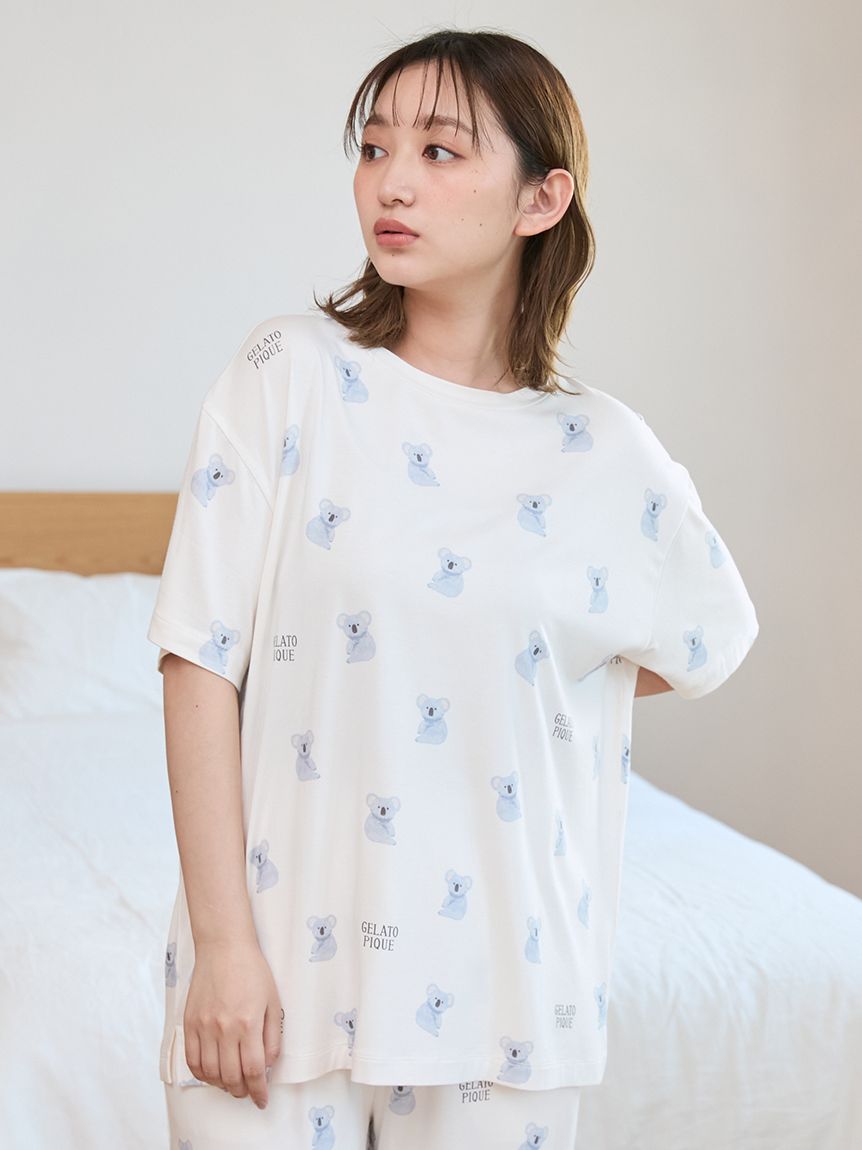 専用⭐︎新品 ジェラートピケ コアラワンポイントTシャツ&コアラロングパンツ ラッピング済み】コアラジャガードプルオーバー&ショートパンツ