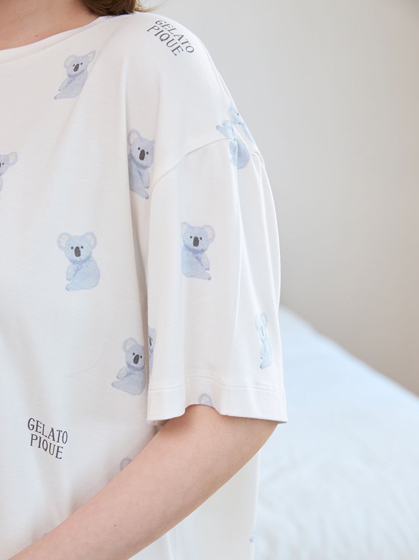 PIQUE コアラ刺繍 フリースルームウェア コアラ」に該当する ｜ルームウェア・パジャマ通販のgelatopique