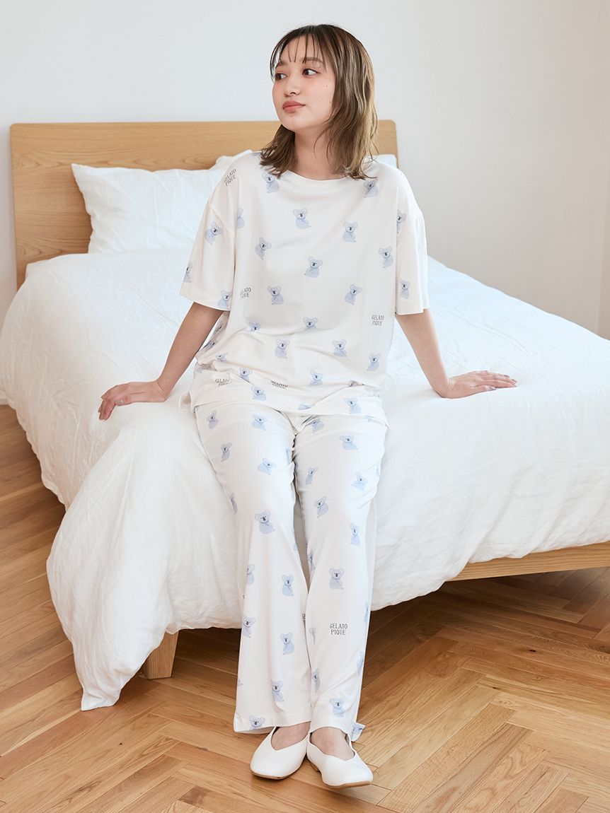 ジェラートピケ 接触冷感 コアラ柄 Tシャツ ショートパンツ gelato pique｜【接触冷感】コアラ柄ショートパンツ | Rakuten