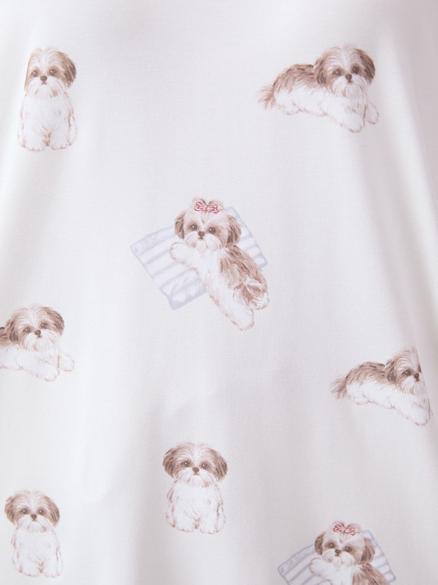 シーズー柄ロンT(カットソー・Tシャツ)｜ルームウェア・パジャマ通販の