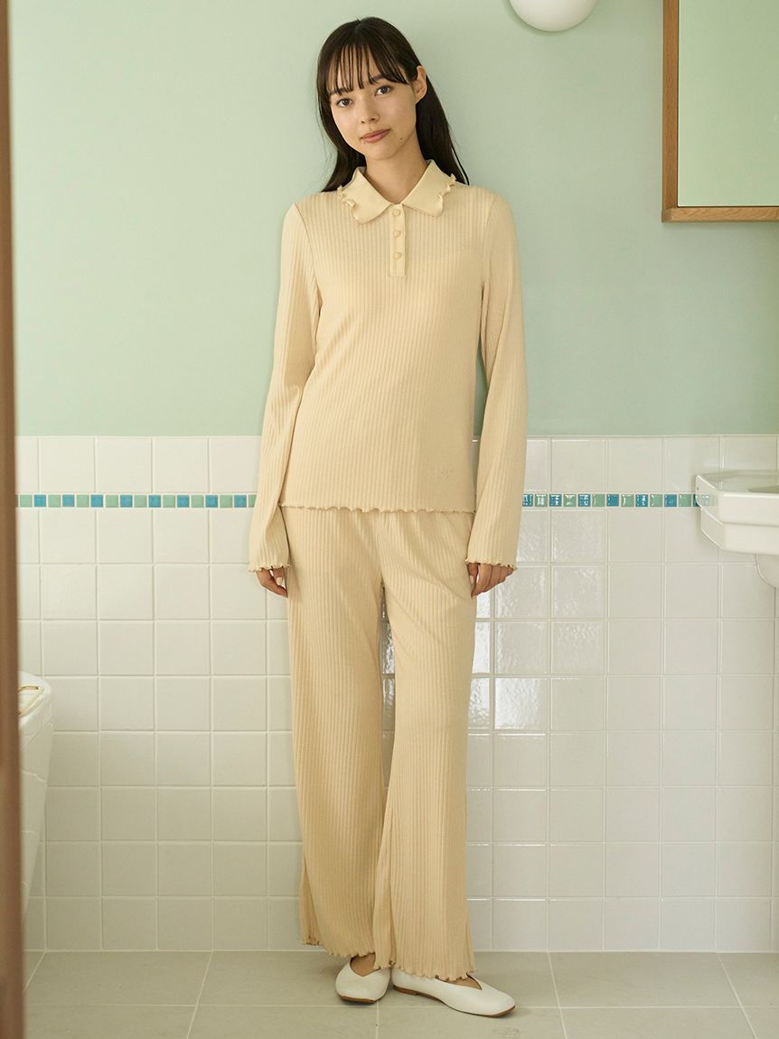 リブプルオーバー(カットソー・Tシャツ)｜ルームウェア・パジャマ通販