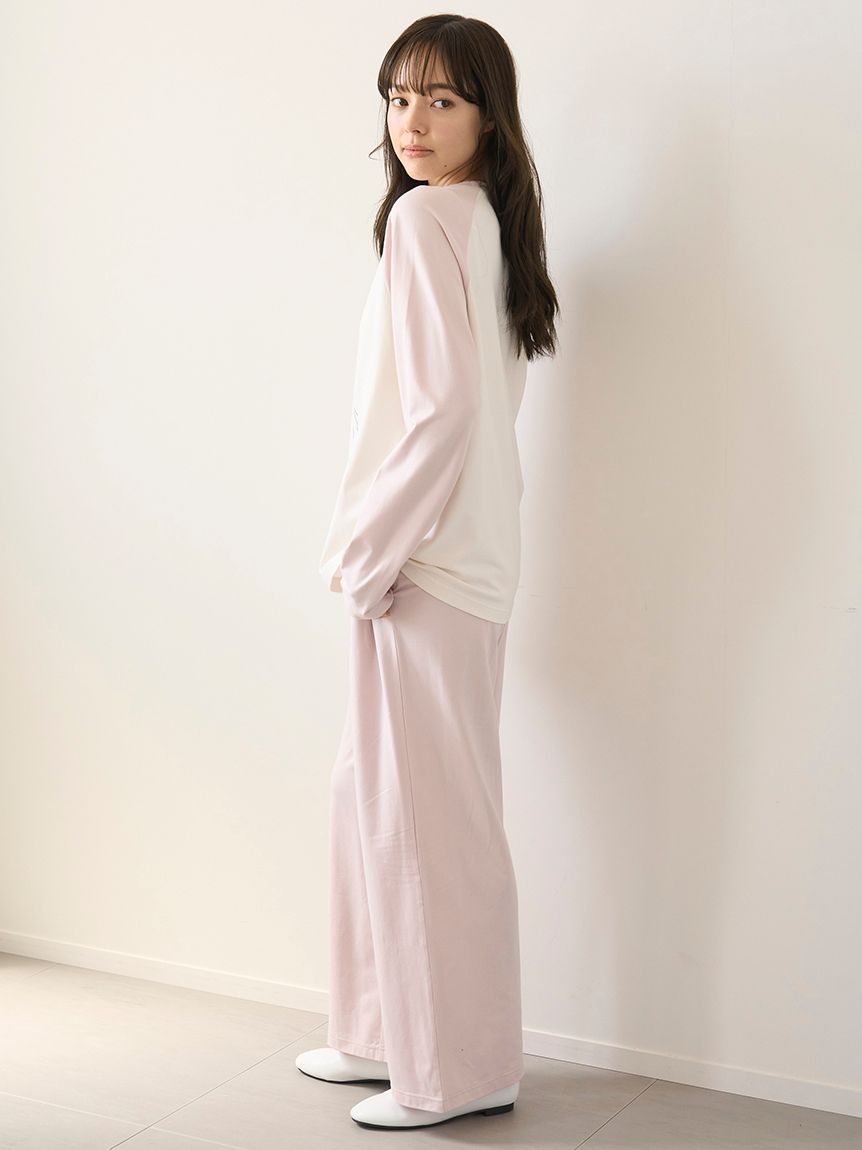 ワンポイントラグランロンT(カットソー・Tシャツ)｜ルームウェア