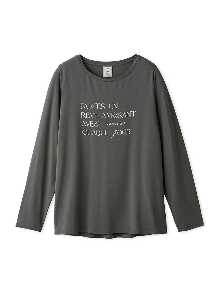 フェミニンレーヨンロゴロンT(カットソー・Tシャツ)｜ルーム