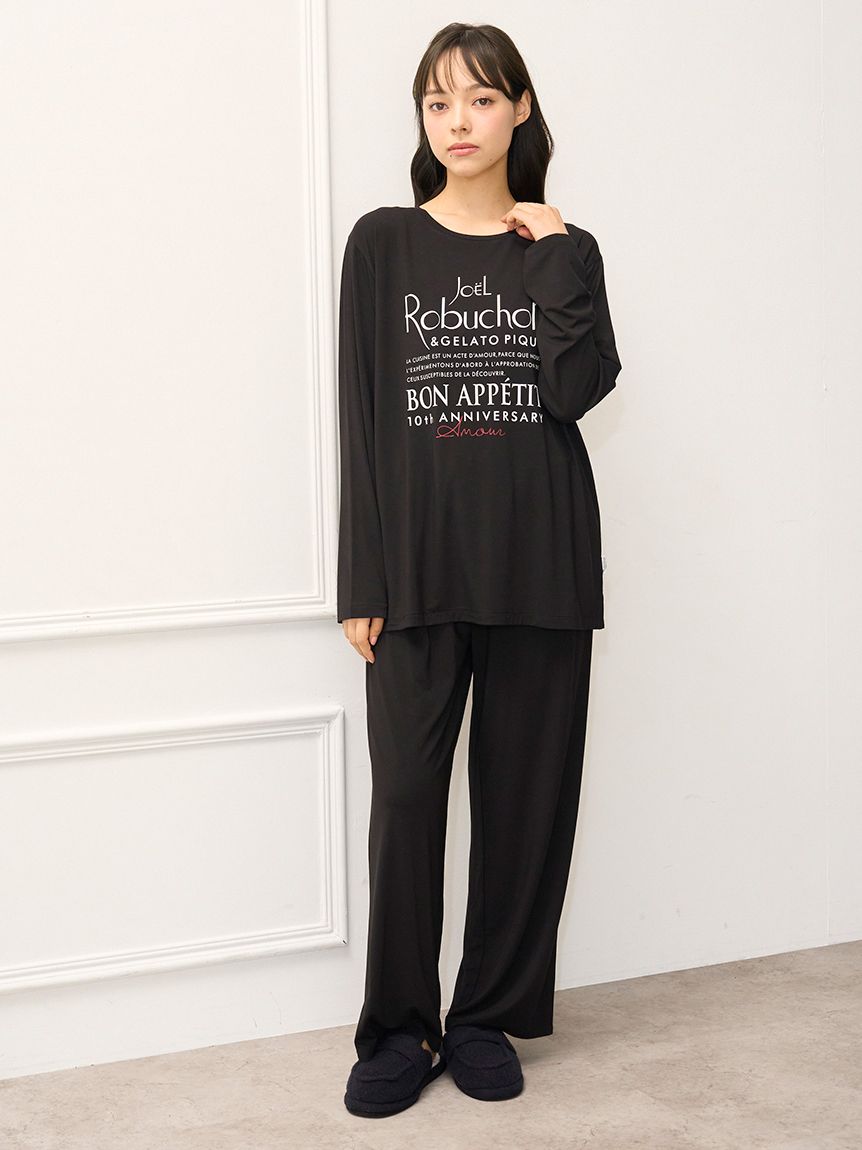 JOEL ROBUCHONワンポイントロゴロングTシャツ,ズボンセットタグ付き￼ JOEL ROBUCHONワンポイントロゴロングTシャツ,ズボンセットタグ