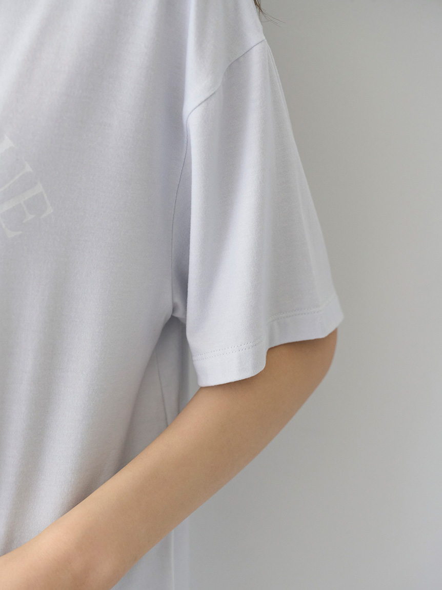 【新品】ジェラートピケ　シュナウザーワンポイントTシャツ&ロングパンツ　ホワイト 新品】ジェラートピケ シュナウザーワンポイントTシャツ&ロング